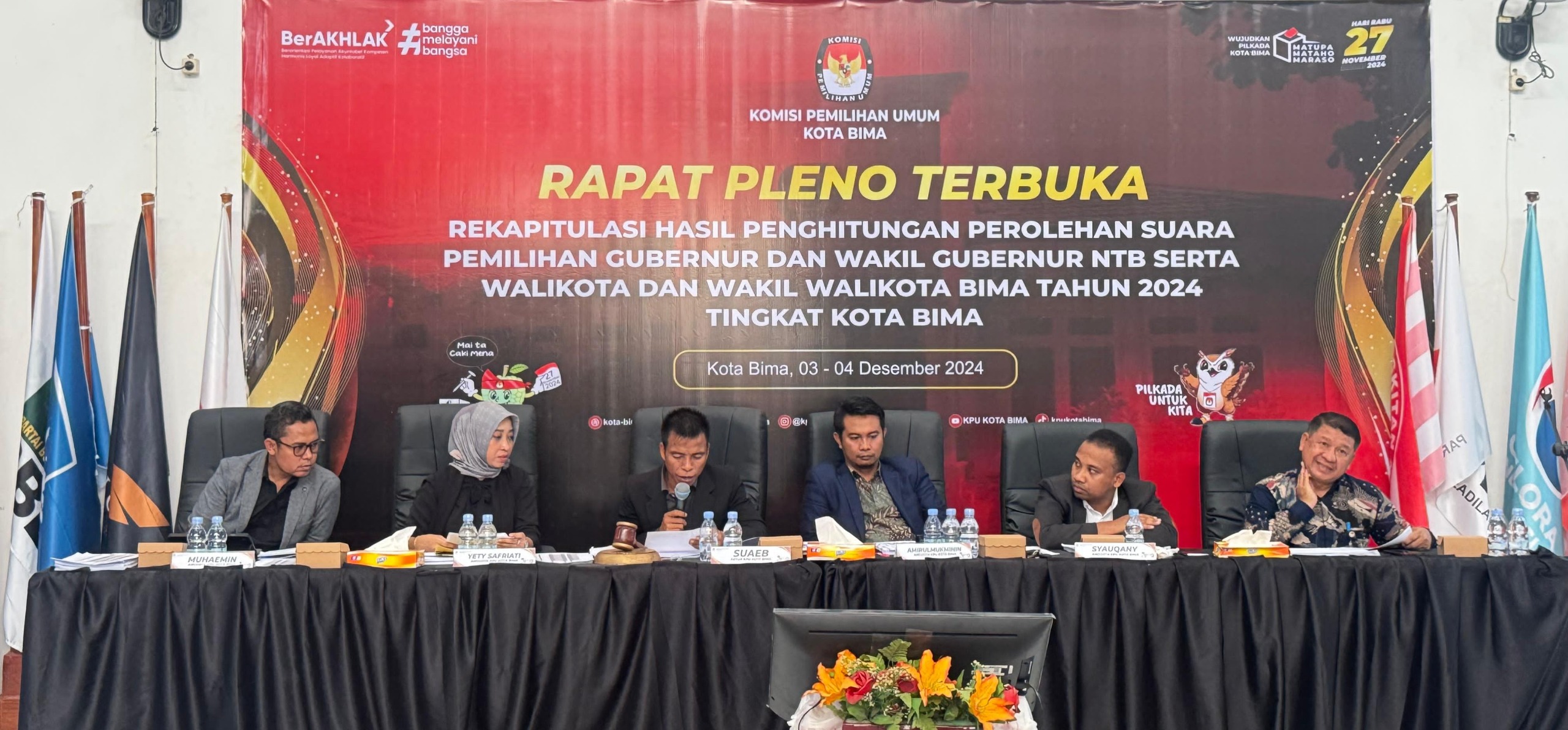 RAPAT PLENO TERBUKA REKAPITULASI HASIL PENGHITUNGAN PEROLEHAN SUARA PEMILIHA SERENTAK TAHUN 2024